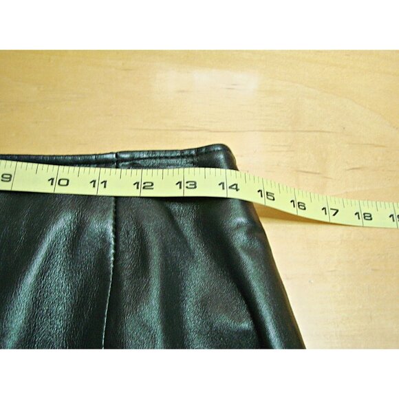 NEW Harve Benard Womens Genuine Leather Skirt Size 8 Black PL Polyester Lining - Picture 10 of 11